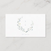 Dusty Blue Wildblume Rustic Boho Wedding Details Platzkarte (Rückseite)