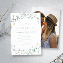 Dusty Blue Wildblume Rustic Boho Wedding Foto