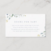 Dusty Blue Wildblume Rustic Books for Baby Begleitkarte (Vorderseite)