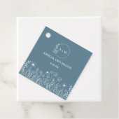 Dusty Blue Wildblume Wedding Geschenkanhänger (Beispiel)