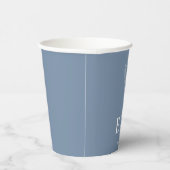 Dusty Blue Wildblume Wedding Pappbecher (Rechts)