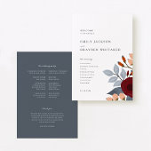 Dusty Blue Wildblume Wedding Program Programm