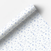 Dusty Blue Wildblume winzige Blume Packpapier