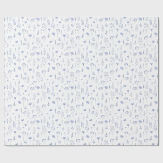 Dusty Blue Wildblume winzige Blume Packpapier (Flach)