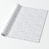 Dusty Blue Wildblume winzige Blume Packpapier (Ungerollt)