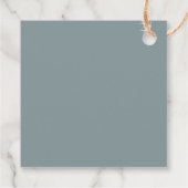 Dusty blue Wildblumen boho Brautparty Geschenkanhänger (Rückseite)