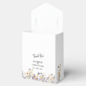 Dusty Blue Wildblumen BOHO Wedding Vielen Dank Geschenkschachtel (Geöffnet)