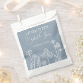Dusty Blue Wildblumen gezeichnet Geschenktütchen (Ausgeschnitten)
