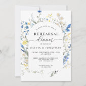 Dusty Blue Wildblumen Probe Einladung (Vorderseite)