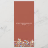 Dusty Blue Wildblumen Ristorante La Lanchetta Menükarte (Rückseite)