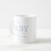 Dusty Blue Wildflower Baby Announcement Coffee Mug Kaffeetasse (Vorderseite Links)