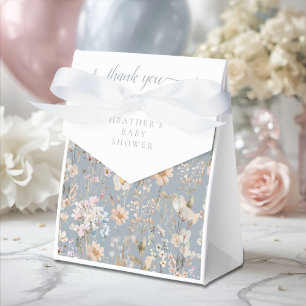 Dusty Blue Wildflower Baby Shower  Geschenkschachtel