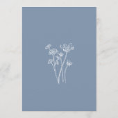 Dusty Blue Wildflower Bridal Shower Gift Bingo Einladung (Rückseite)