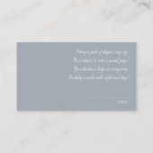 Dusty Blue Wildflower Diaper Raffle Begleitkarte (Rückseite)