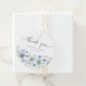 Dusty Blue Wildflower Floral Wedding Geschenkanhänger (Beispiel)