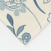 Dusty Blue Wildflower Meadow Botanical Pattern Fleecedecke (Ecke)