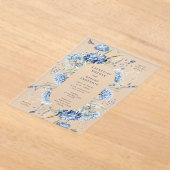 Dusty Blue Wildflower Wedding Invitation Acryleinladungen (Ablage )