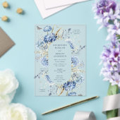 Dusty Blue Wildflower Wedding Invitation Acryleinladungen (In Situ (Hochzeit))