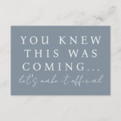 Dusty Blue Will You Be My Bridesmaid Proposal Card Einladung (Vorderseite)