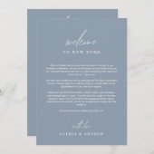 Dusty Blue Willkommens-Tour Dankeschön Karte (Vorne/Hinten)