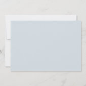 Dusty Blue Winter Baby Dusche Foto laden Einladung (Rückseite)