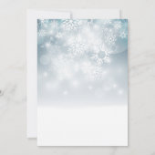 Dusty Blue Winter Snow Modern Wedding Einladung (Rückseite)