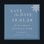 Dusty Blue Winter Wedding Save the Date Magnet<br><div class="desc">Mit unserem **Dusty Blue Silver Winter Wedding Save the Date Magnet** kündigen Sie Ihren besonderen Tag stilvoll an. Dieser elegante Magnet ist perfekt für Winterhochzeiten geeignet und zeichnet sich durch ein ruhiges, staubblaues Design aus, das den Zauber der Saison einfängt. Vollständig anpassbar, können Sie es mit Ihren Namen, Hochzeitstag, Veranstaltungsadresse...</div>