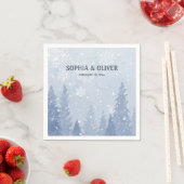 Dusty Blue Winter Wonderland Serviette (Beispiel)