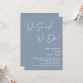 Dusty Blue Wir sagten, wir machen die Ankündigung (Vorderseite/Rückseite Beispiel)