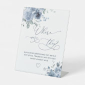 Dusty Blue Wo waren sie Brautparty Game Sockelschild (Vorderseite)