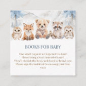Dusty Blue Woodland Books for Baby Shower Insert (Vorderseite)