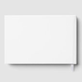 Dusty Blue Wreath Monogram Elegant Wedding Gästebuch (Rückseite)