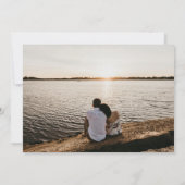 Dusty Blue Yellow Floral Foto Save the Date Ankündigung (Rückseite)