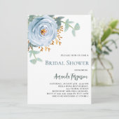 Dusty blühende Brautparty Einladung (Stehend Vorderseite)