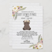 Dusty-Blumendusche mit Postbär Einladung (Vorne/Hinten)