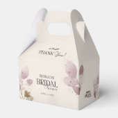 Dusty Blush Pink Floral Danke Brautparty Geschenkschachtel (Vorderseite)