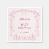 Dusty Blush Pink Girl Babyduschtoilette Serviette (Vorderseite)