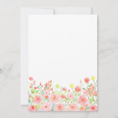 Dusty blush Rose boho blumenaufmunternde Hochzeit Einladung (Rückseite)