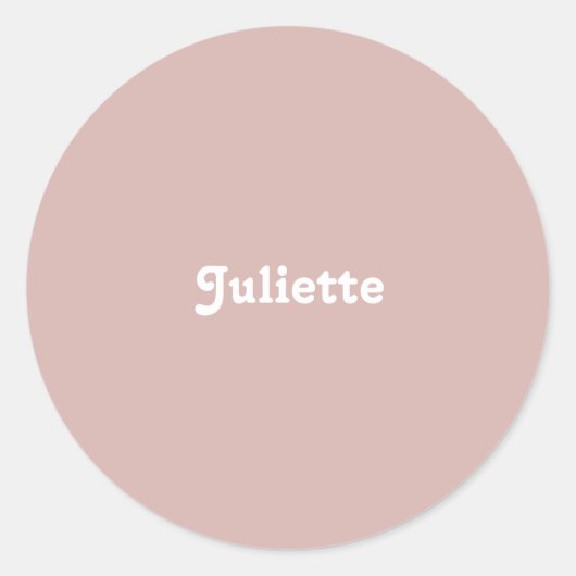 Dusty Blush Runder Aufkleber (Vorderseite)