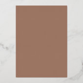 Dusty Blush Taupe Minimalistisch Script Baby Dusch Folieneinladung (Rückseite)