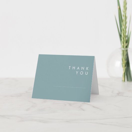 Dusty Boho | Blue and Green Danke Card (Vorderseite)