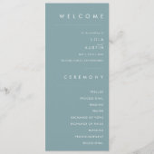 Dusty Boho | Blue and Green Wedding Program Programm (Vorderseite)