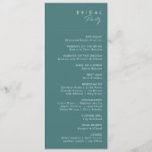 Dusty Boho | Blue and Green Wedding Program Programm (Rückseite)