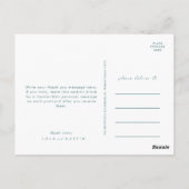 Dusty Boho | Blue and Green Wedding Vielen Dank Postkarte (Rückseite)