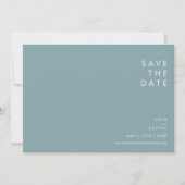 Dusty Boho Blue & Green Horizontal Save the Date (Vorderseite)