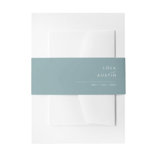 Dusty Boho   Blue Invasion Bauchband Einladungsbanderole
