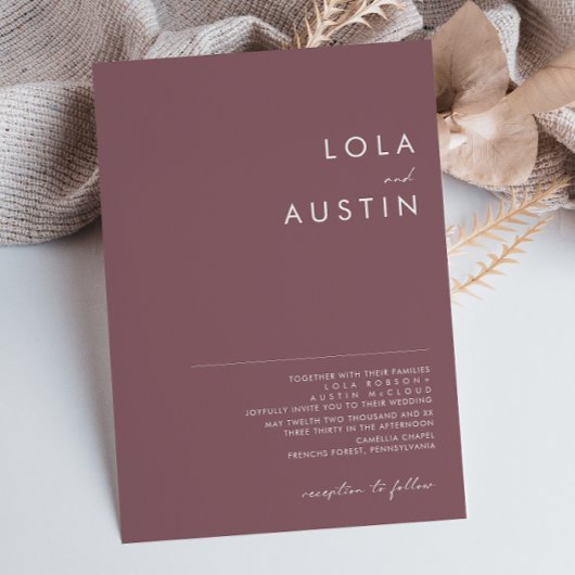 Dusty Boho | Einladung zur Hochzeit von Lila und R