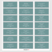 Dusty Boho | Green Guest Address Labels (Blatt)