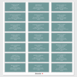 Dusty Boho | Green Guest Address Labels