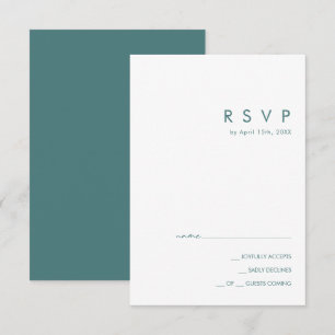 Dusty Boho   Green RSVP Card Karte